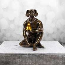 Load image into Gallery viewer, Gillie and Marc, Dogman grew a Pear, Bronze with gold Patina- Limited Edition #17 /25 sculpture