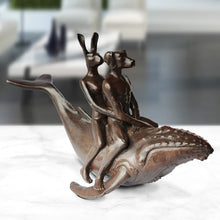 Load image into Gallery viewer, Gillie and Marc, Whale Riders in the Sea, Pocket size Bronze #33/ 100