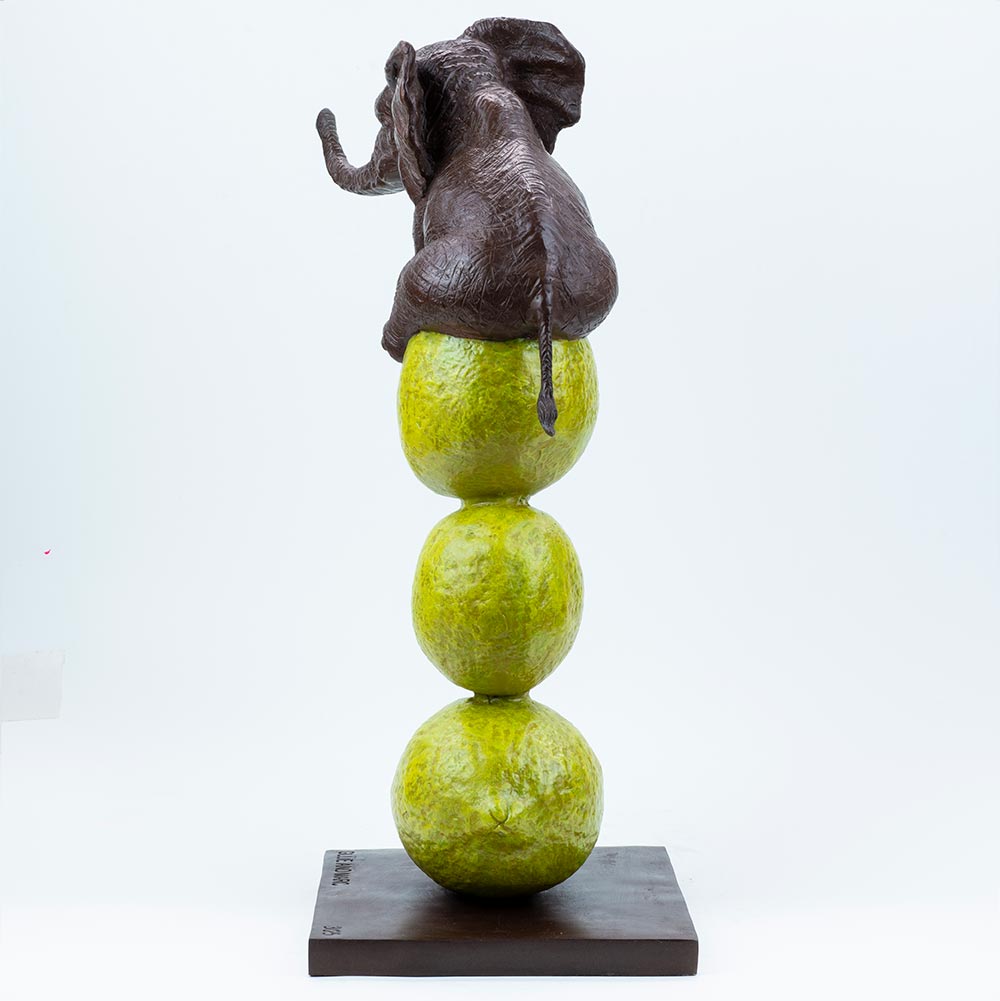 Gillie and Marc, Elephants Love Lemons, Bronze Sculpture #15/25