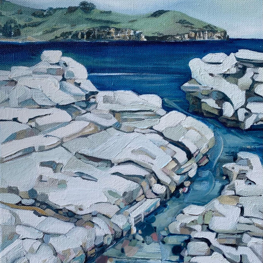 Alisa Beak, White Shores, Oil & Mixed Medium on Canvas