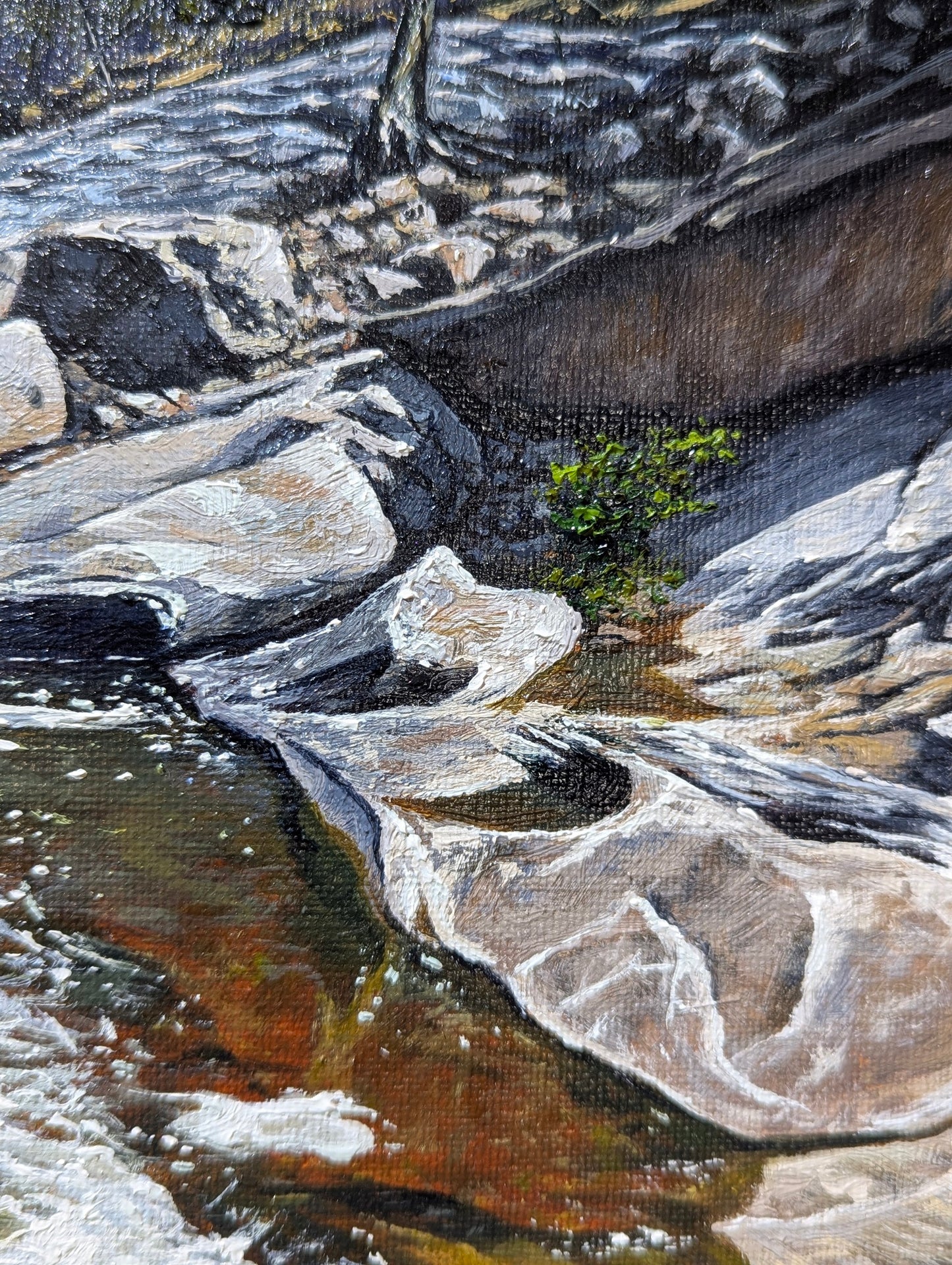 Daniel Beresford, Adelong Falls, Oil on Canvas