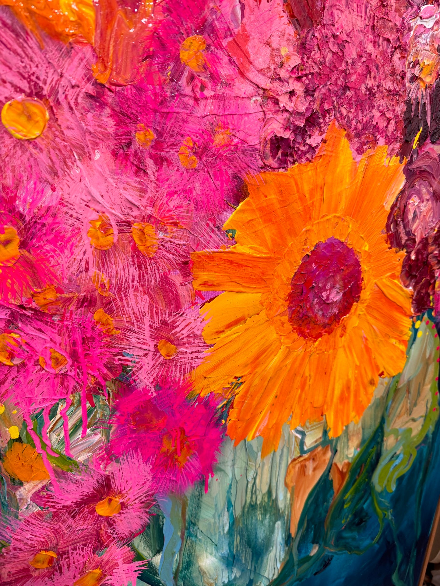Kerry Bruce, Flower Power, Acrylic on Canvas