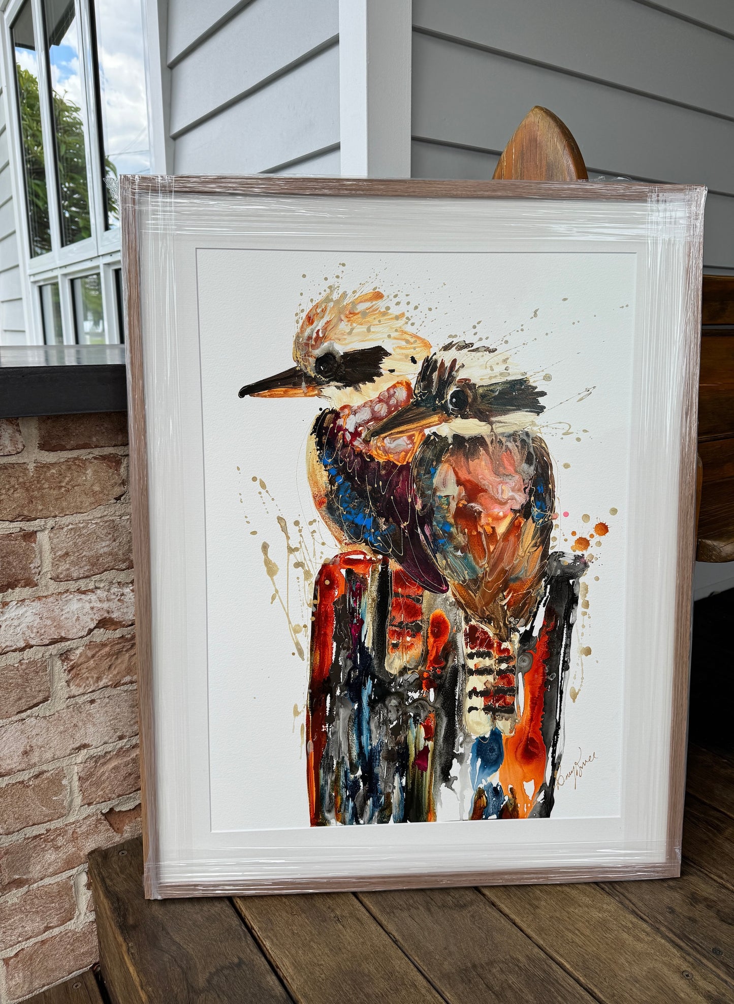 Kerry Bruce, Blended Families, Acrylic on 500gsm Art Paper - framed