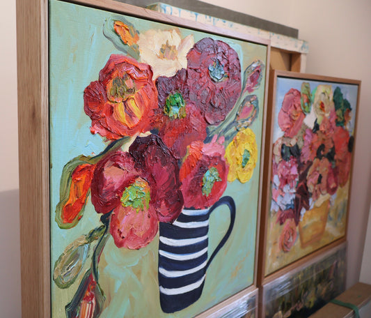 Kerry Bruce, I Love Poppies , Oil on Canvas board