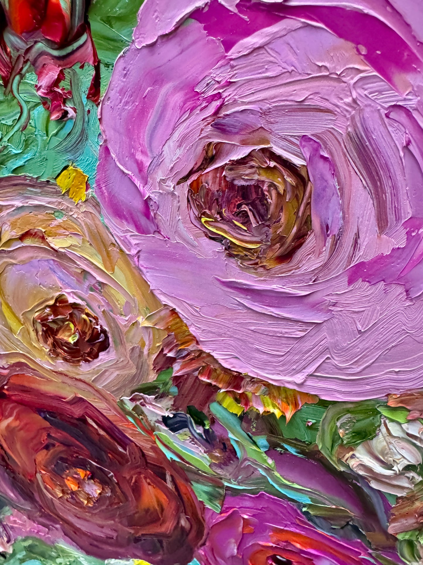 Kerry Bruce, Love Blooms, Oil on Board