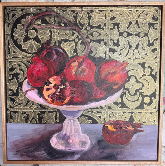 Kerry Bruce, Pomegranites, Acrylic on Canvas