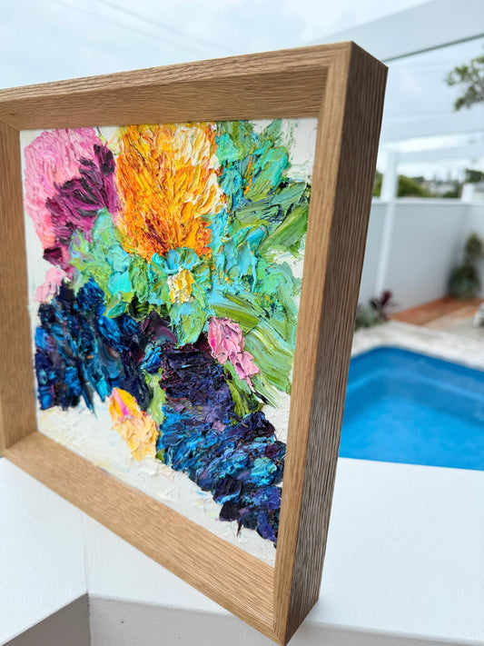 Kerry Bruce, Natives, Oil on Board