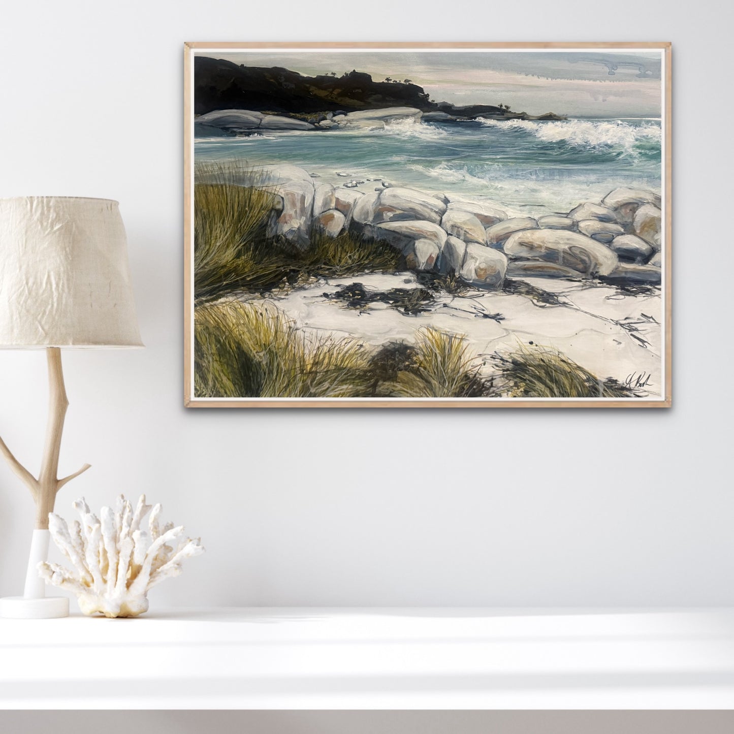 Alisa Beak, Jade Swell, Mixed Media on Canvas