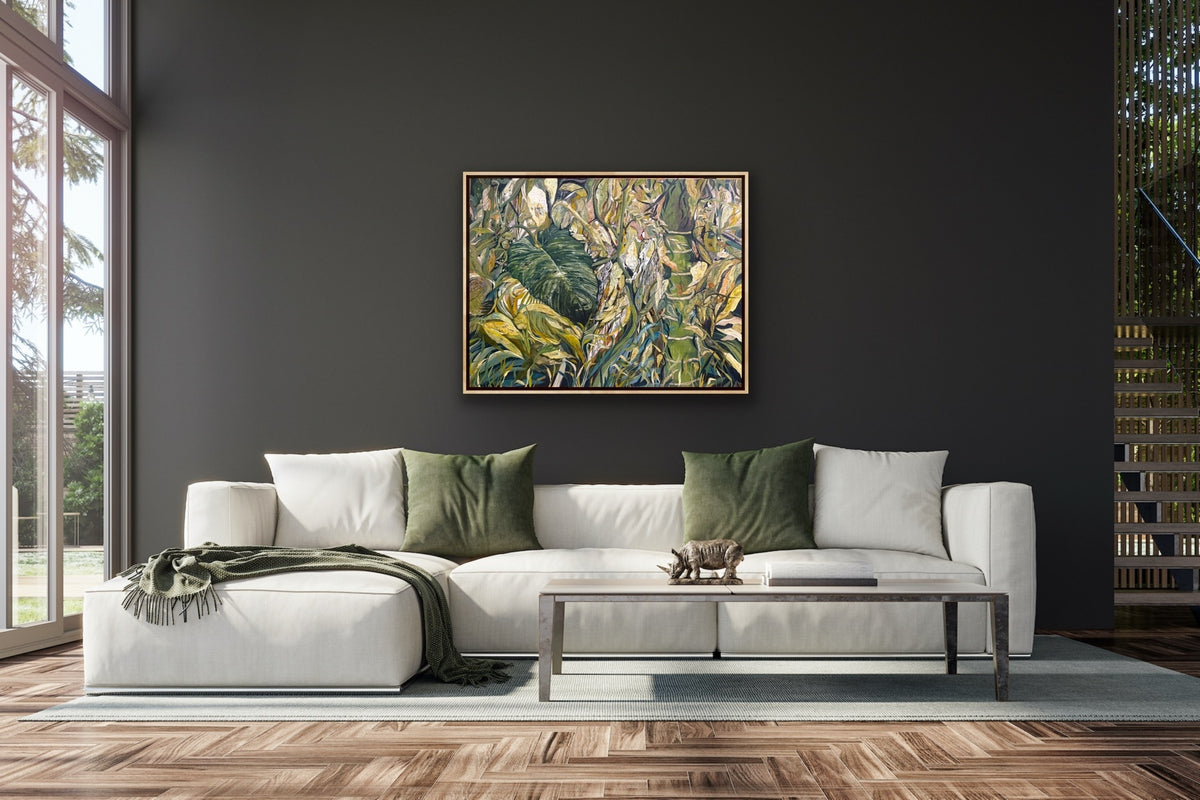 Alisa Beak, Labyrinth of Leaves, Mixed Media on Canvas