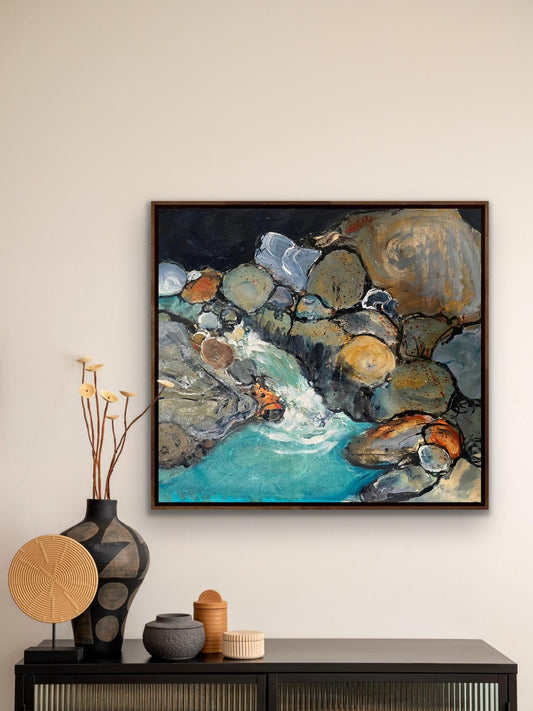 Netta Thompson, Little Stream, Mixed Media on Canvas