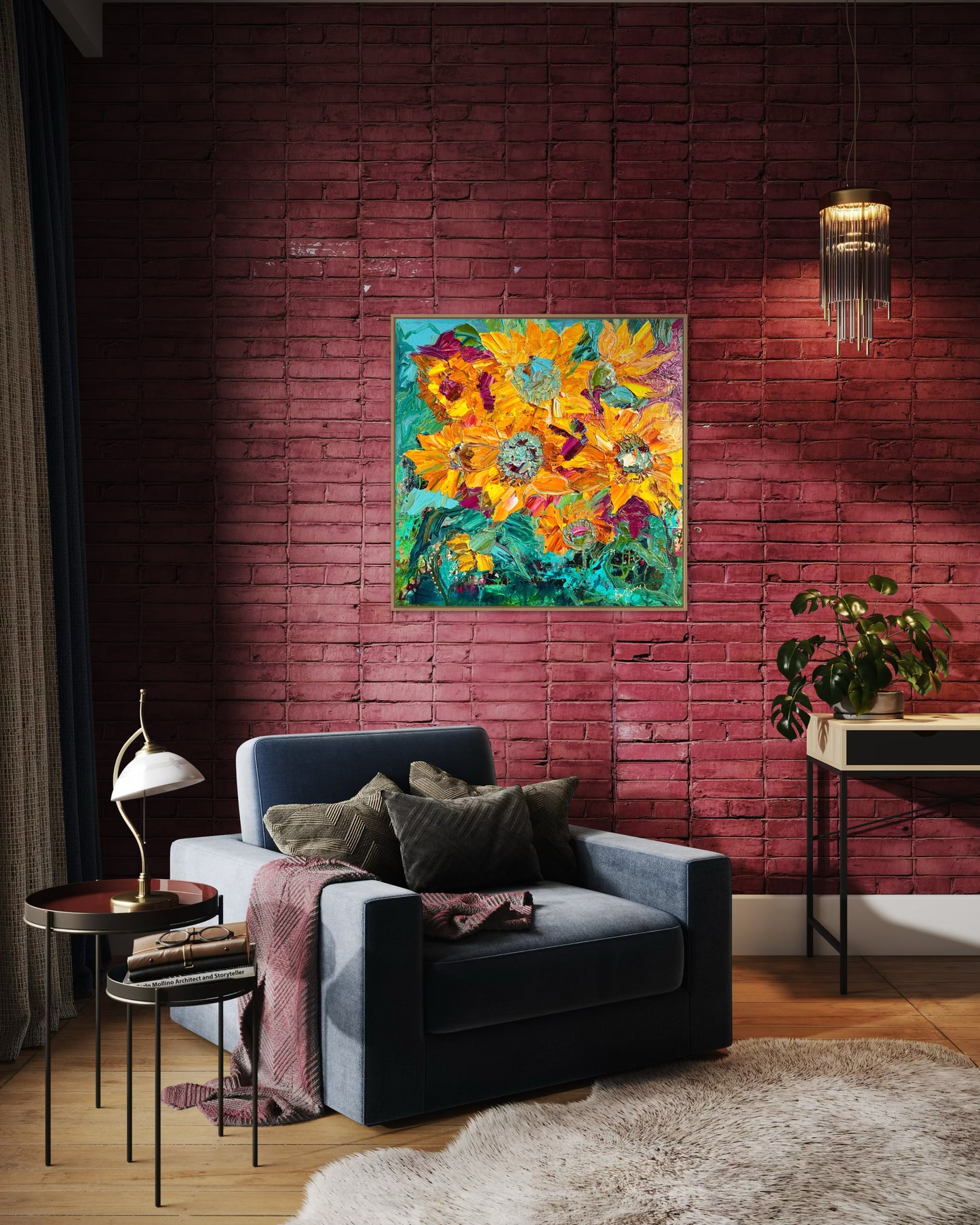 Kerry Bruce, Sunflowers Galore, Acrylic on Canvas