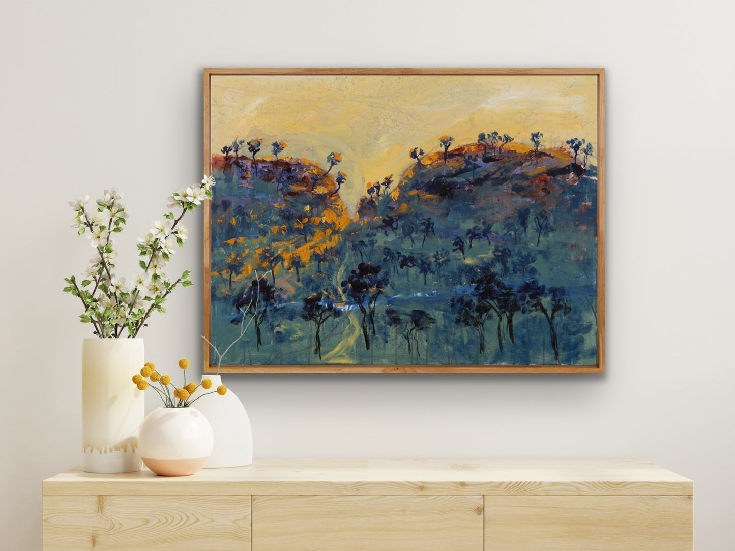 Netta Thompson, Through the Valley, Mixed Media on Canvas