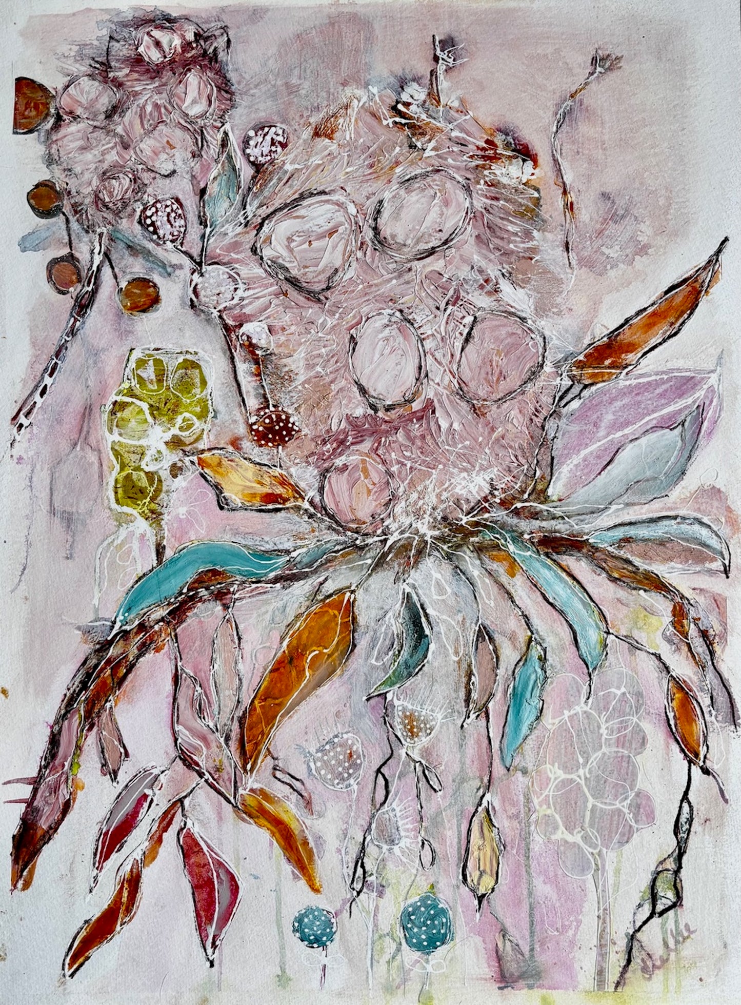 Shellie Christian, Banksia, Mixed Media on Paper WAS $1100 NOW $880