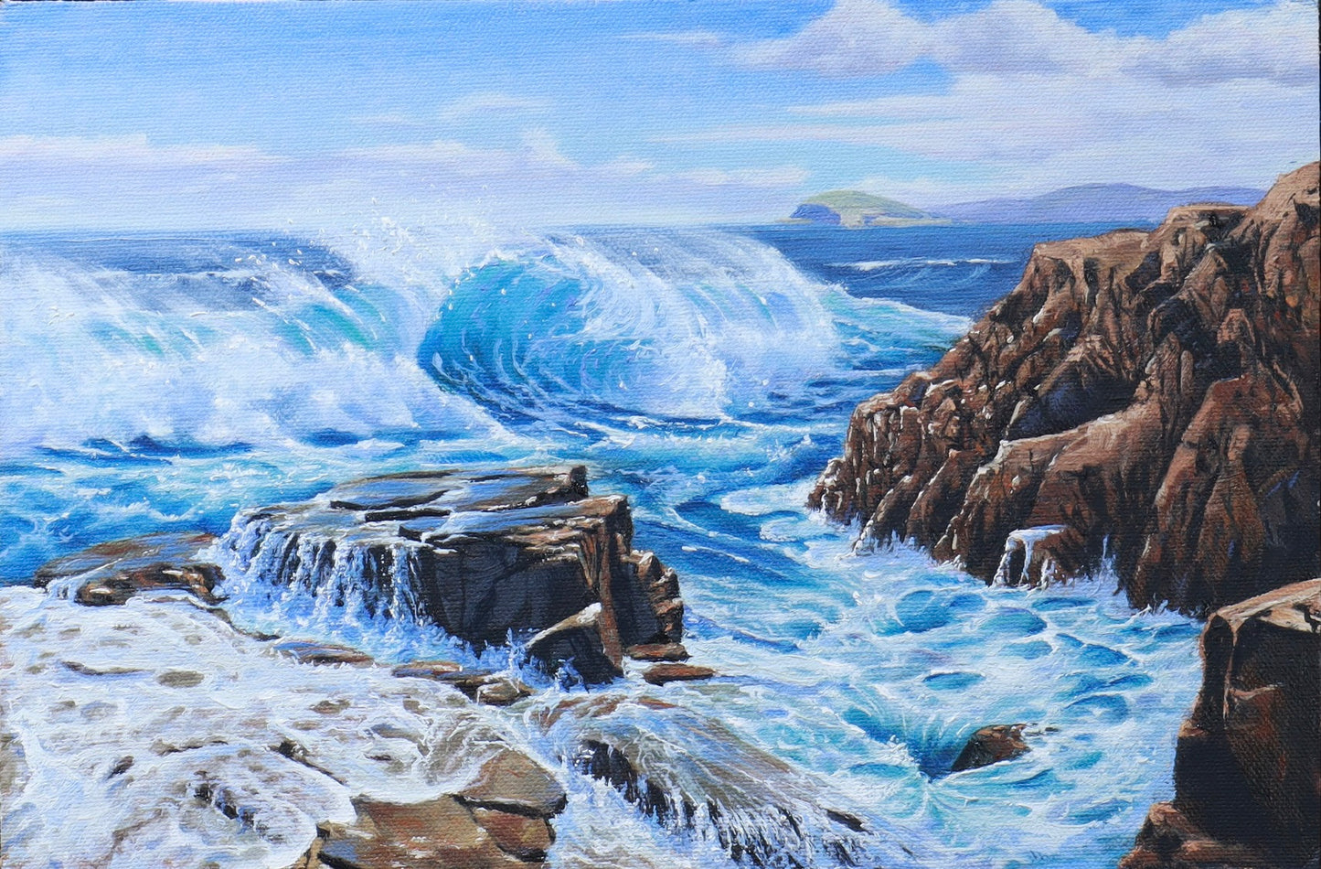 Daniel Beresford, Where the Ocean Breaks, Oil on Canvas Panel