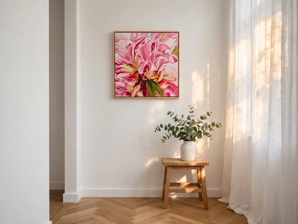 Jen Tucker, Morning Light, Oil on Canvas, Oak Float Frame