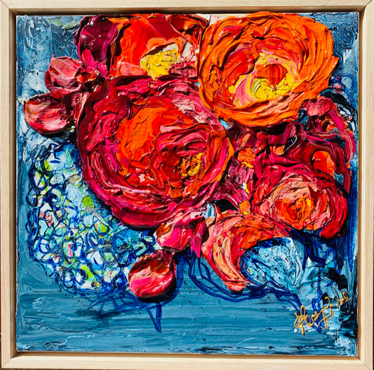 Kerry Bruce, Roses are Red, acrylic on canvas