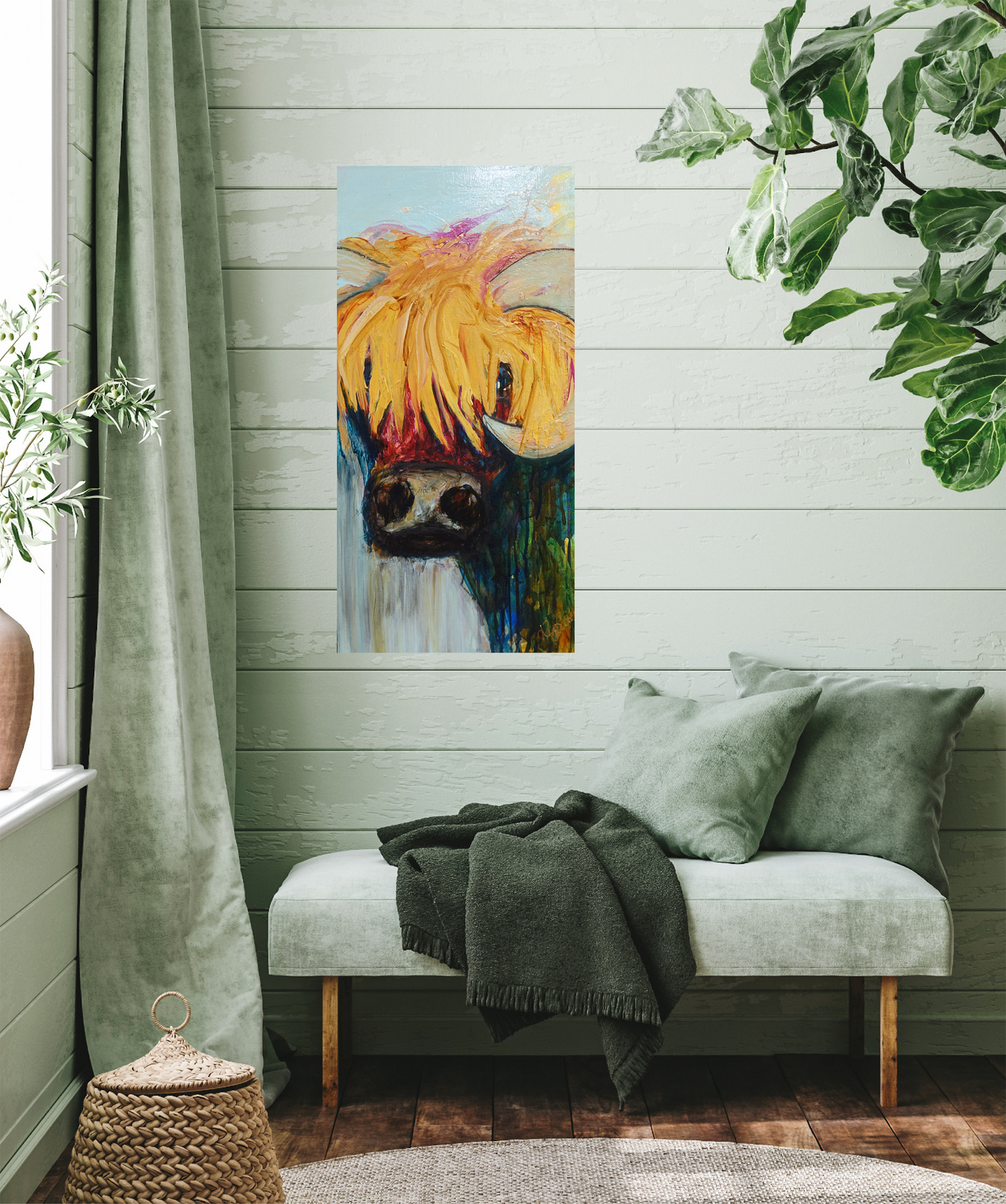 Kerry Bruce,Blondie, Acrylic on Canvas