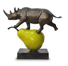 Load image into Gallery viewer, Gillie and Marc, The Rhino was just pearfect, Bronze Sculpture #10/40
