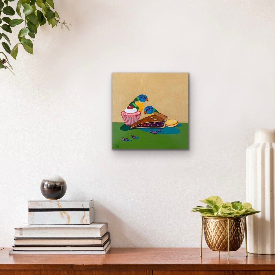 Vanessa Anderson, Sweets for my Sweet, Acrylic and Oil on Board