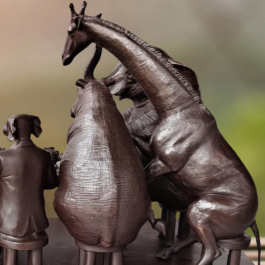 Gillie and Marc, Wild Tea Party, Bronze Sculpture #4/25