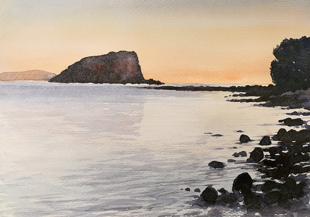 Andrew McPhail, Dawn, Minnamurra River, watercolour