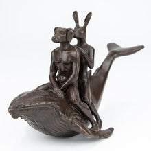 Load image into Gallery viewer, Gillie and Marc, Whale Riders in the Sea, Pocket size Bronze  #33/ 100
