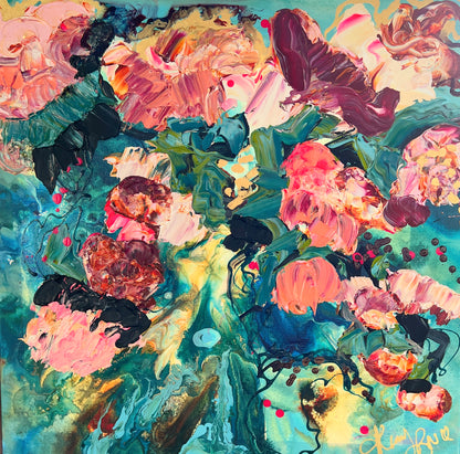Kerry Bruce, Fluer, Acrylic on Canvas