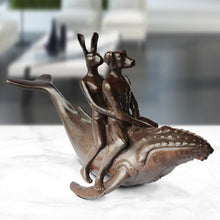 Load image into Gallery viewer, Gillie and Marc, Whale Riders in the Sea, Pocket size Bronze  #33/ 100
