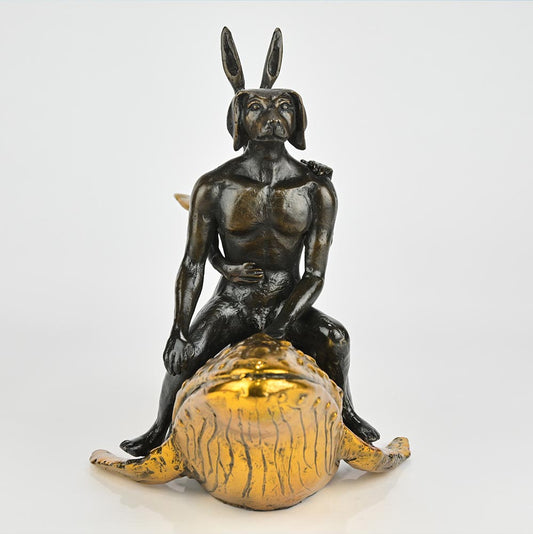 Gillie and Marc, They were the Whale Riders, Bronze sculpture #9/100