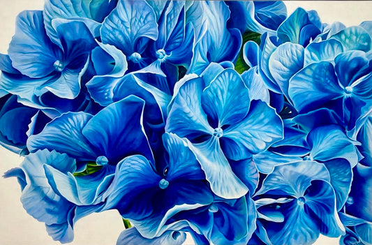 Jen Tucker, Petals of the Ocean, Oil on Canvas, Oak Float Frame