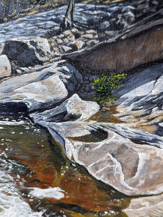 Daniel Beresford, Adelong Falls, Oil on Canvas