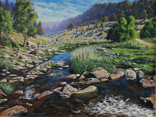 Daniel Beresford, Among the Rocks and Reeds, Oil on Linen