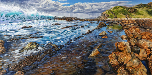 Daniel Beresford, Beneath the Cresting Wave, Oil on Canvas