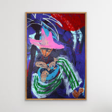Load image into Gallery viewer, Pav Spencer,  Blood Moon Catch,  Mixed Media on Canvas
