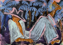 Load image into Gallery viewer, Pav Spencer,  By Lantern Light Shadows Danced,  Mixed Media on Canvas
