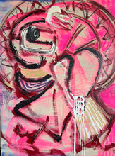 Load image into Gallery viewer, Pav Spencer, Cherry Blossoms &amp; Neon Dreams, Mixed Media on Canvas
