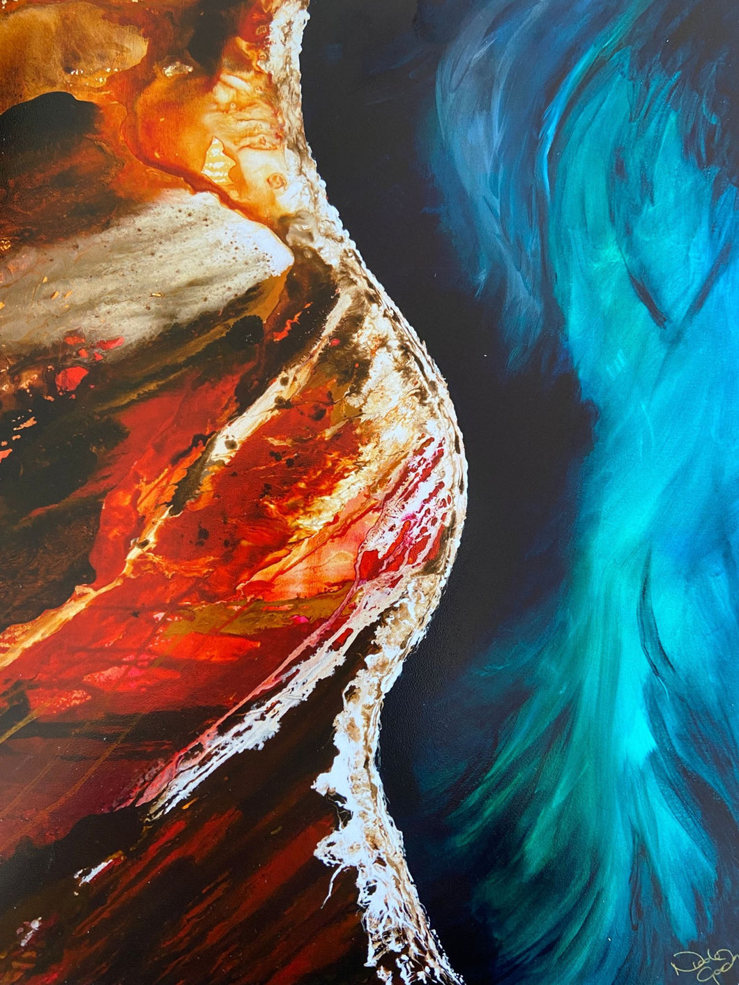 Nicole Goodacre, Coastal Veins, Acrylic on Canvas