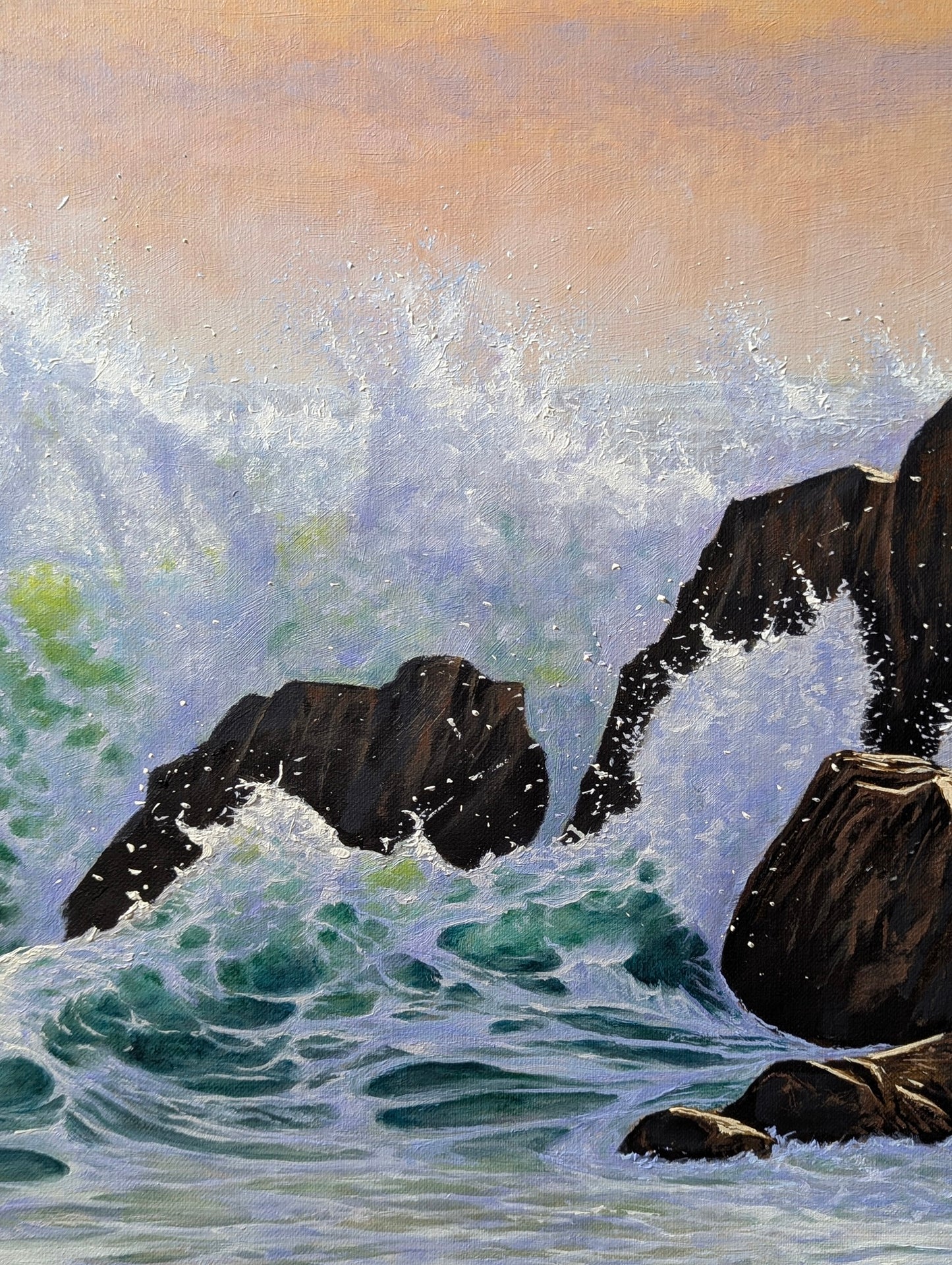 Daniel Beresford, Coastal Reverie at Dawn, Oil on Linen