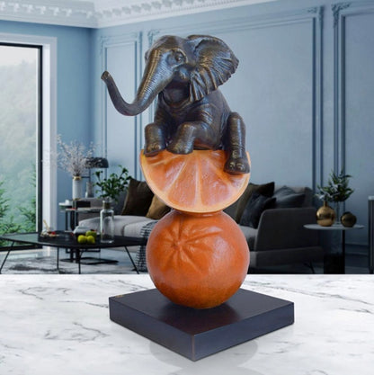 Gillie and Marc, Elephant Loves Oranges, Bronze Sculpture #1/30