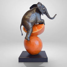 Load image into Gallery viewer, Gillie and Marc, Elephant Loves Oranges, Bronze Sculpture #1/30
