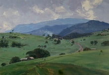 Load image into Gallery viewer, Gerringong&#39;s emerald green hills with a track winding through the hills.
