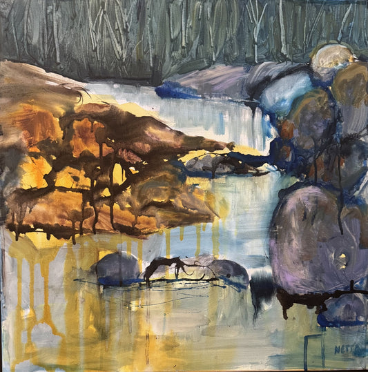 Netta Thompson, Forget All Else,  Mixed Media on Canvas