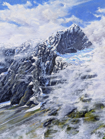 Daniel Beresford, Glacial river, Oil on Canvas