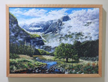Daniel Beresford, Glacial river, Oil on Canvas