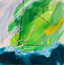 Load image into Gallery viewer, Marianne Urth, Green Sail, Mixed Media on Canvas
