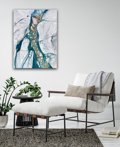 Alisa Beak, Self Aware, Oil & Mixed Medium on Linen