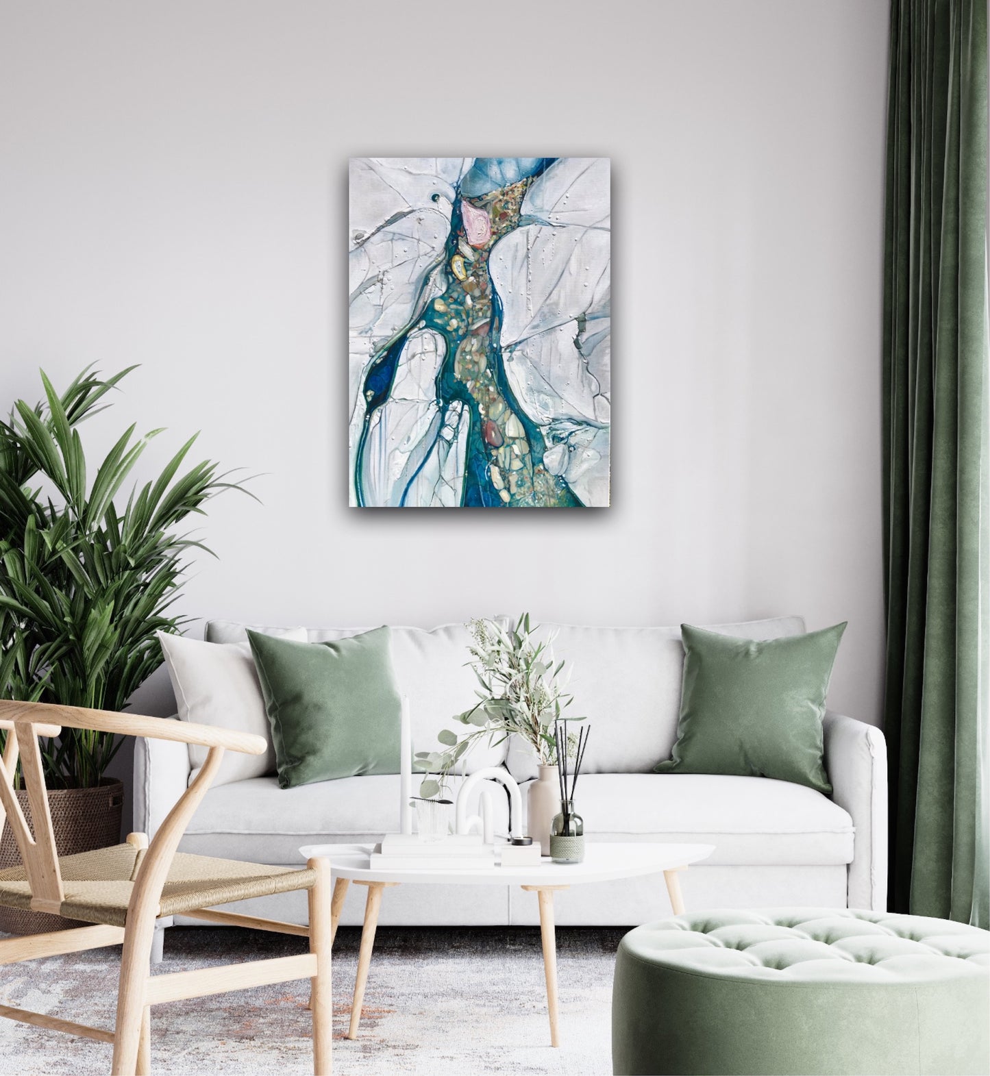 Alisa Beak, Self Aware, Oil & Mixed Medium on Linen