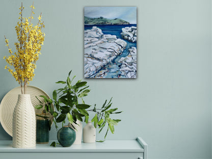 Alisa Beak, White Shores, Oil & Mixed Medium on Canvas