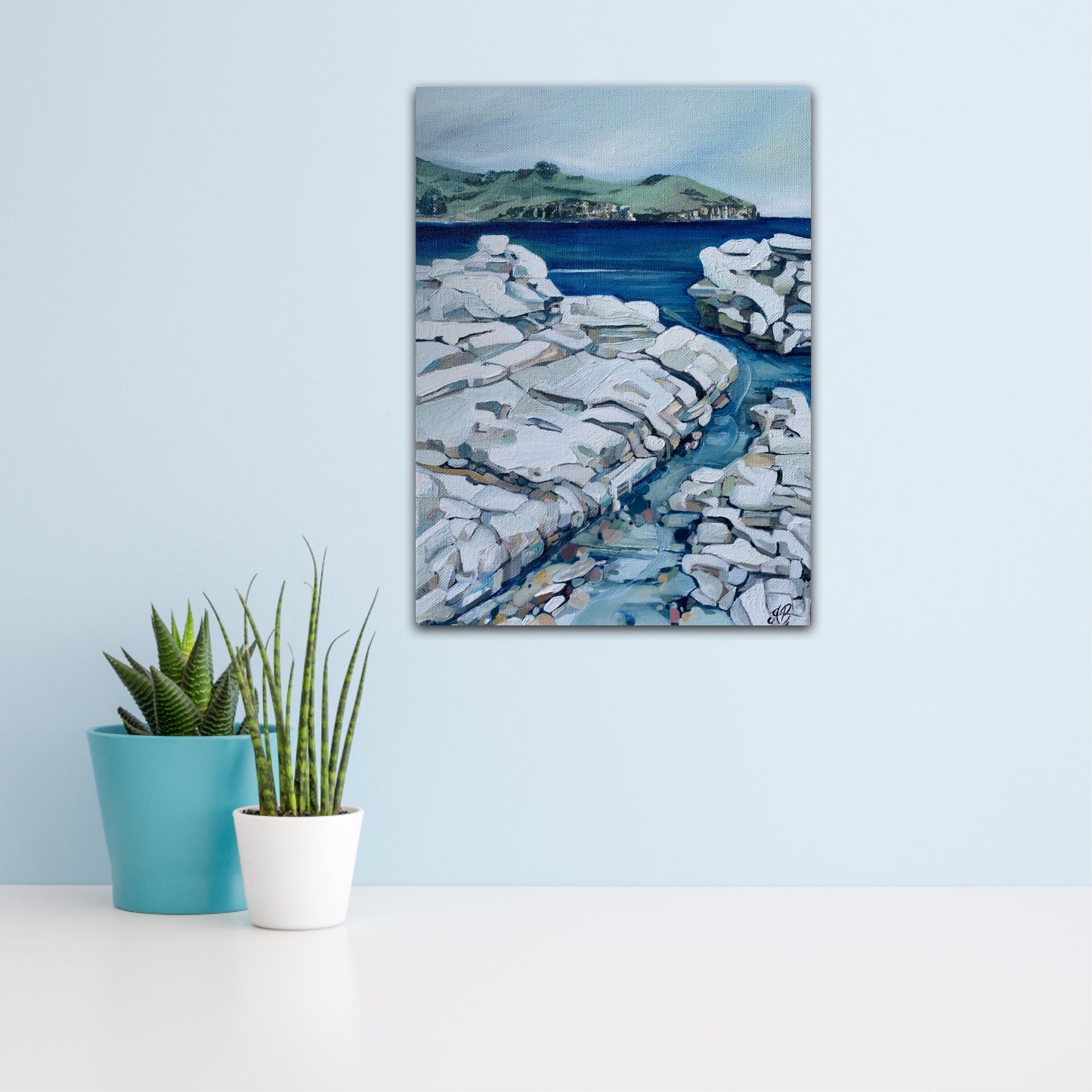 Alisa Beak, White Shores, Oil & Mixed Medium on Canvas