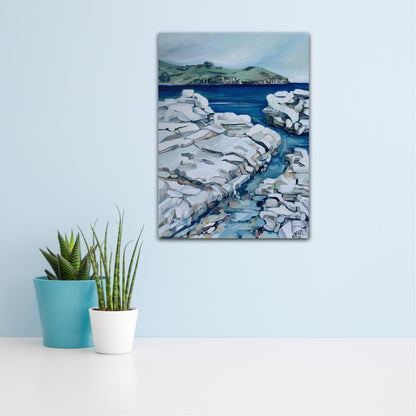 Alisa Beak, White Shores, Oil & Mixed Medium on Canvas